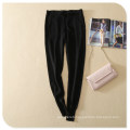 Pure Cashmere Knitting Casual Pants with Pockets and Elastic Waist Band for Ladies